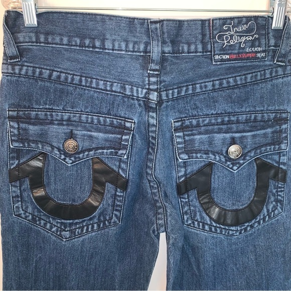 True Religion Blue Straight Jeans Classic Style 32 - Picture 4 of 12